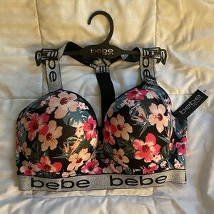 New Bebe Sport Cage Back Bra Size 2X